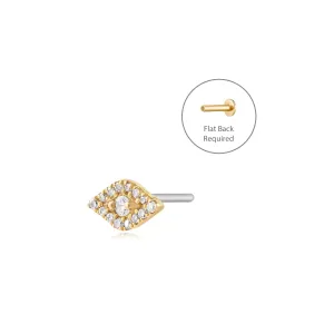 SKYLAR | Diamond Evil Eye Threadless Flatback Earring