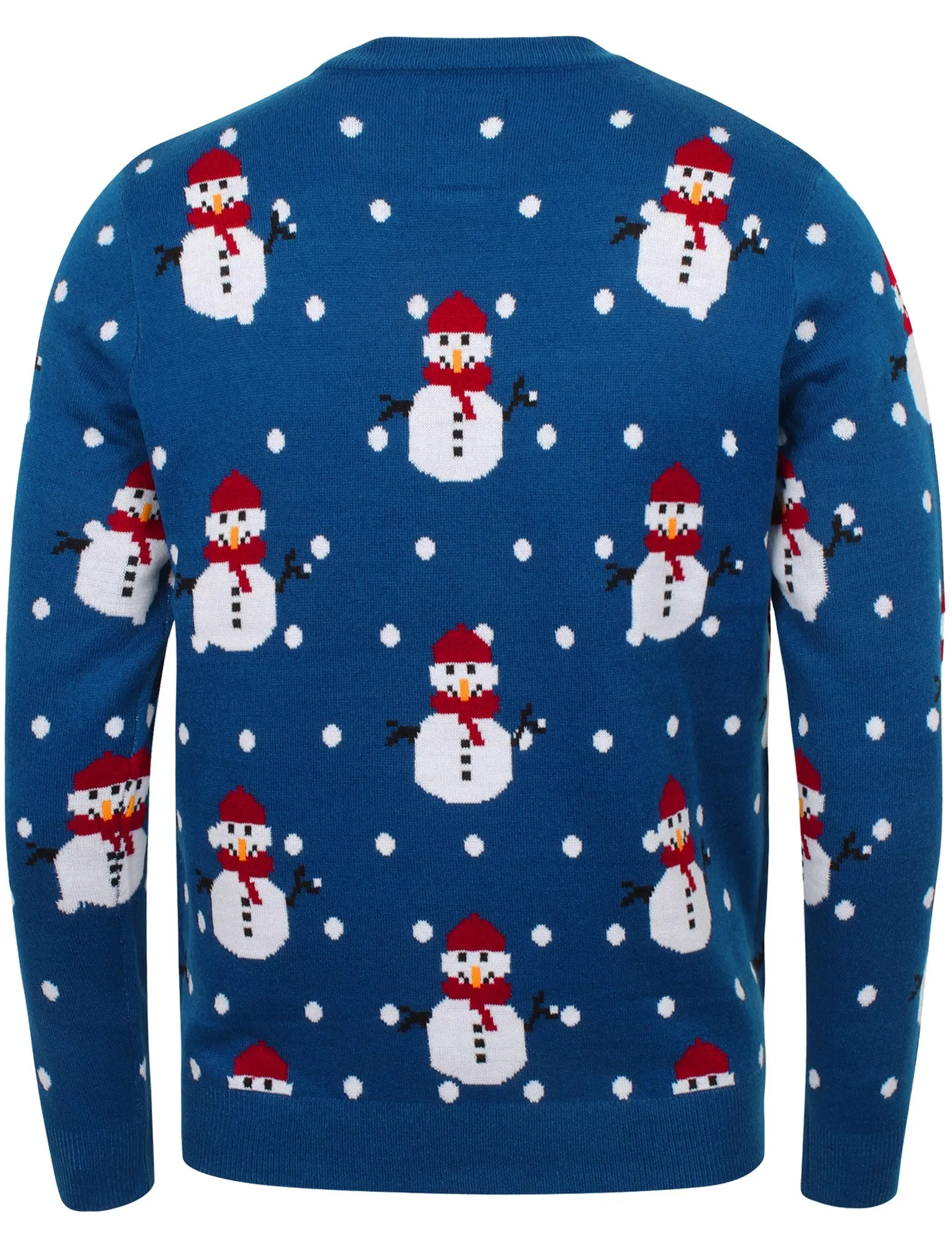 Snowball Novelty Christmas Jumper In Sapphire - Season's Greetings