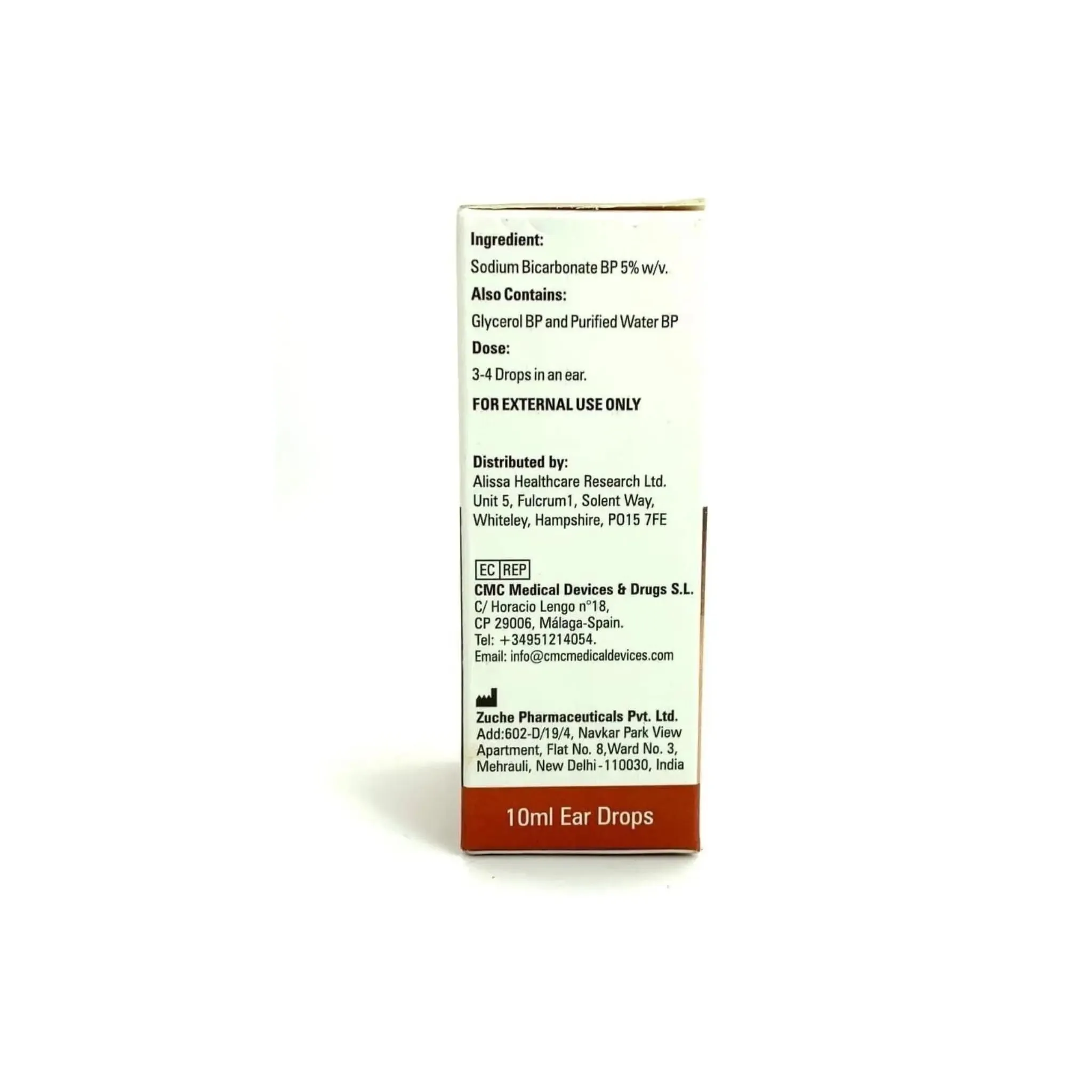 Sodium Bicarbonate Ear Drops(Sai-Meds) Softens Ear Wax and Eases Discomfort x 1