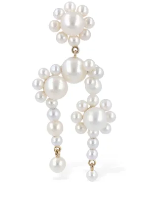 Sophie Bille Brahe   14kt Fontaine Marguerite mono earring 