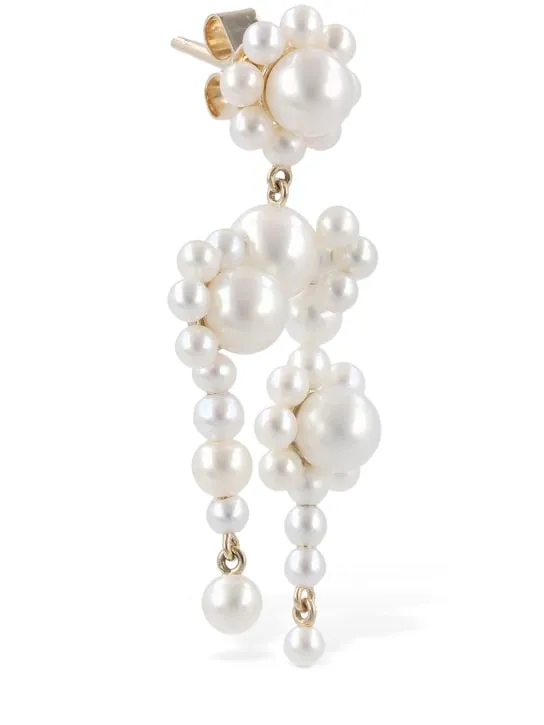 Sophie Bille Brahe   14kt Fontaine Marguerite mono earring 