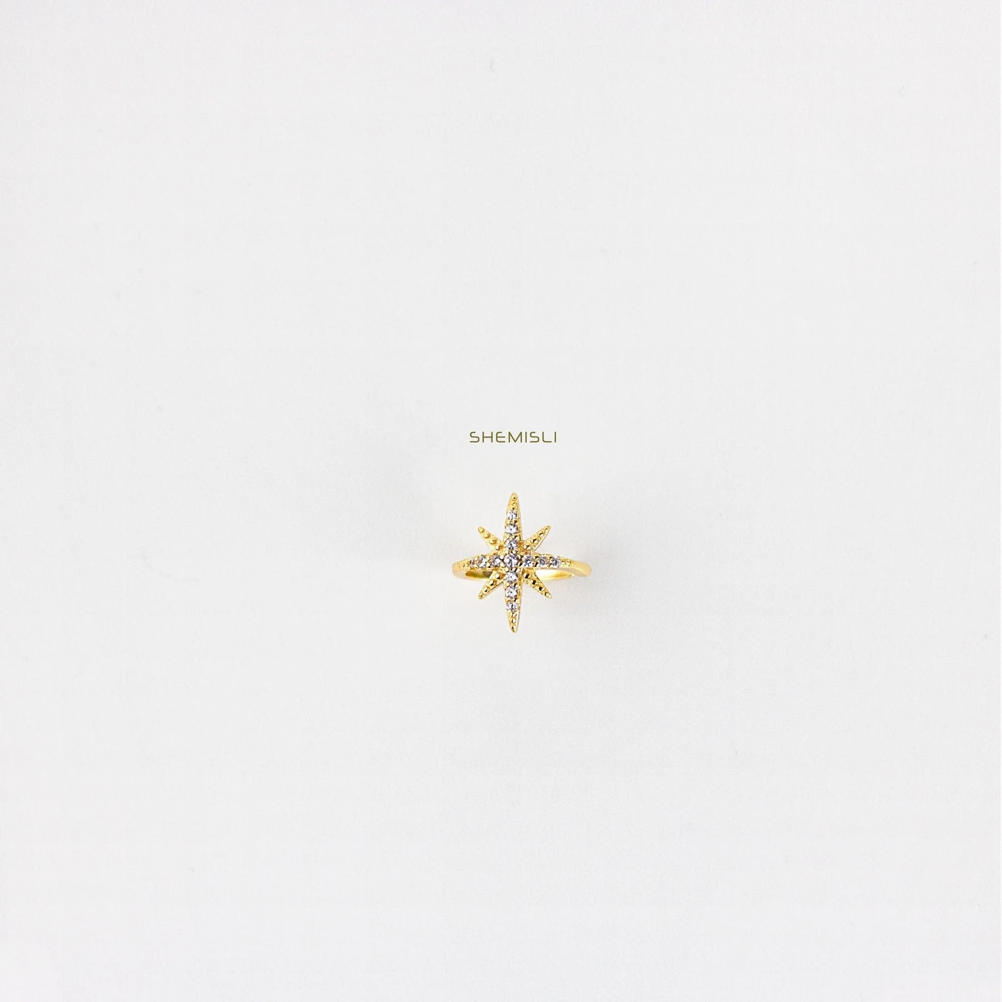Starburst Ear Cuff, Star Conch Cuff, Earring No Piercing is Needed, Gold, Silver SHEMISLI - SF035