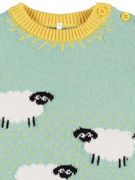 Stella McCartney Kids   Cotton knit sweater w/ intarsia 