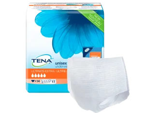 Tena 72116 Ultimate Underwear, Small (64-89cm or 25"-35") White
