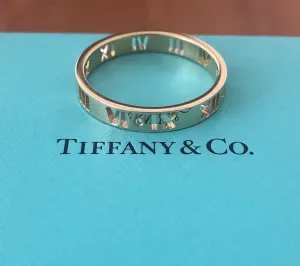 Tiffany & Co. Pierced Atlas Diamond Ring in 18ct Yellow Gold Size 9.5