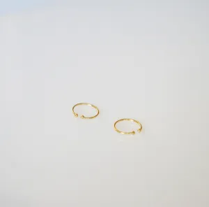 Tiny Thin Ear Cuffs Conch Non Pierced 18k Gold Plated .925 Sterling Silver Non Pierced Earrings