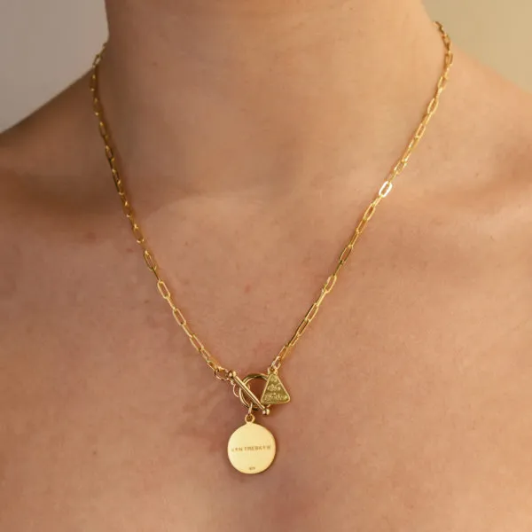 Von Treskow Fine Clip Chain Necklace with VT Disc Toggle