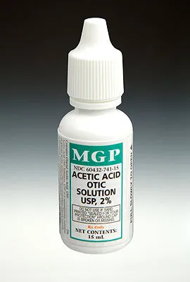 Wockhardt  Acetic Acid Otic Solution 2% 15 mL for Ear Infections (Rx)