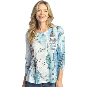Women's Jess & Jane Burnout Hi-Lo Tunic Porto