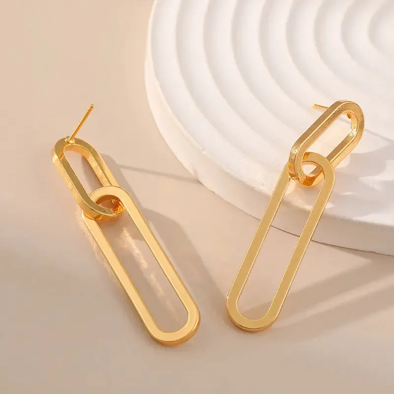 Women's Long And Simple Clip Earrings