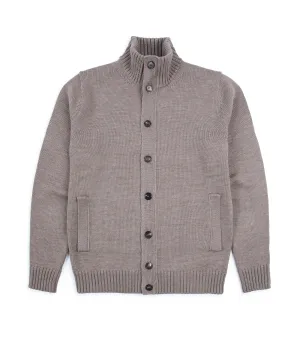 Zanone 5 Gauge Merino Cardigan: Beige